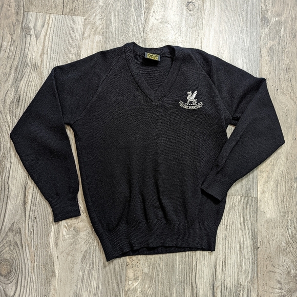 Beare & Let boys wool blend pullover sweater black size 16 made in Australia - Picture 1 of 8
